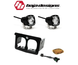Baja Designs Dual S1 Headlight Kit Spot/Wide For 04-24 Suzuki DRZ400/S/SM DR650 - Picture 1 of 2