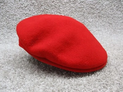 Boné vintage Kangol 504 100% lã vermelho grande autêntico Reino Unido masculino - Imagem 1 de 4