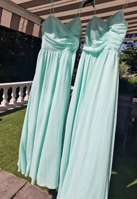 Zwei mintgrüne Brautjungfernkleider Größe 10 - Bild 1 von 3