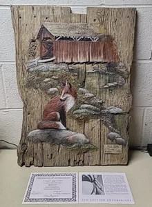 GEORGE TURNER 1996 EDICIÓN LIMITADA PINTADO A MANO RELIEVE ESCULTURA "ZORRO ROJO" ARTE - Imagen 1 de 7