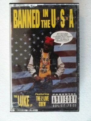 THE LUKE LP FEATURING THE 2 LIVE CREW - Banned In The U.S.A. Cassette XR 114  - Image 1 of 4