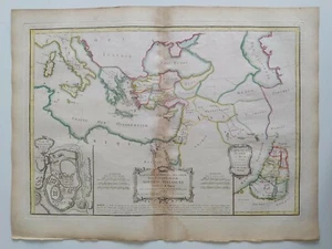 1762 Mapa Carte des Regions Nouveau Testament Judee Plan de Jerusalem Biblia - Picture 1 of 5