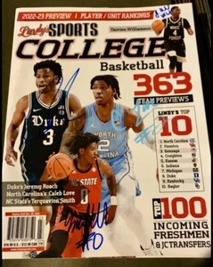 Caleb Love , Jeremy Roach , Terquavion Smith Basketball Signed Magazine - Picture 1 of 1