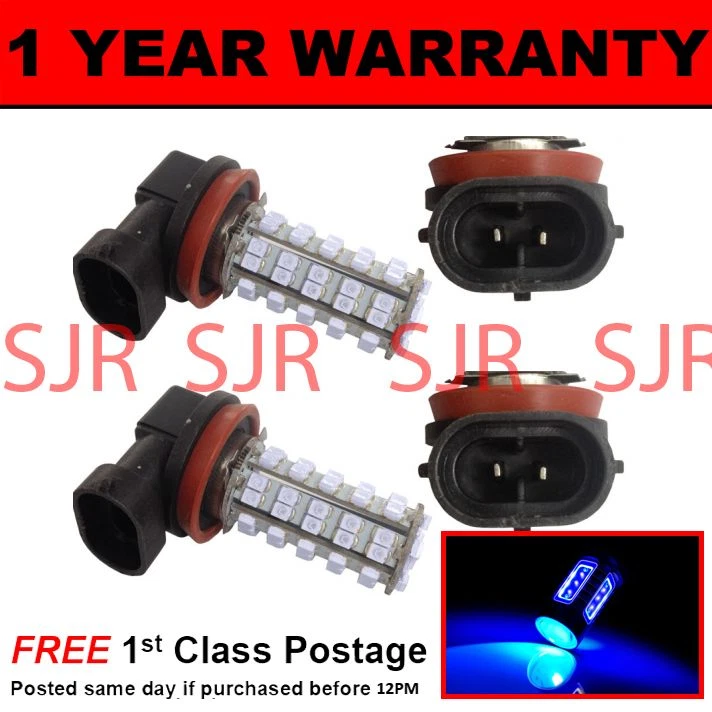 H9 BLUE 60 LED FRONT MAIN HIGH BEAM LIGHT BULBS HIGH POWER KIT XENON MB500501 X2 - Image 1 of 1
