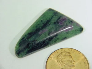 PERO Rubí-Zoisita forma libre cabujón espécimen piedra preciosa lapidario 7903B - Imagen 1 de 1