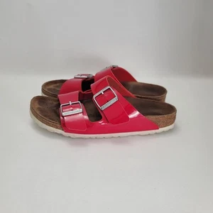 Sandalias Birkenstock Arizona mono rojas para mujer EU 40 talla 9 viaje de verano - Imagen 1 de 12