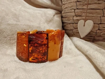 Naturbernstein Armband – 64 g – Elastisch, Mehrfarbig - Bild 1 von 4