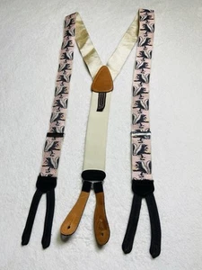 Retired Trafalgar Suspenders Skunks Ltd Edition Pure Silk Braces - Picture 1 of 11
