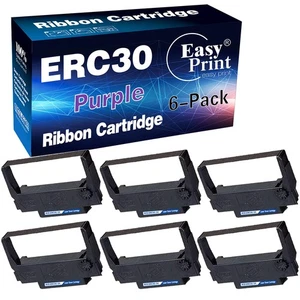 (Confezione da 6, Viola) Nastro compatibile ERC-30 ERC 30 34 38 per uso in Epson M119... - Foto 1 di 5