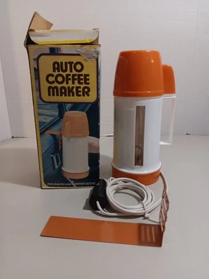 NUEVO Antiguo Stock Vintage Cafetera Automática Automóvil Coche Enchufe Naranja TS-138 Foto 1 de 4