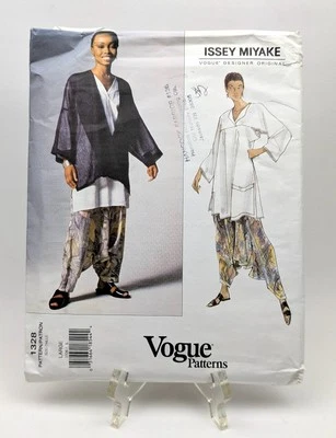 90s Issey Miyake Loose Jacket, Top and Pants Sewing Pattern, UC, Vogue 1328, M L - Image 1 of 4