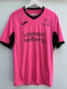 Derby County Ladies Football Shirt Pink Joma Short Sleeve Womens Large L - Picture 1 of 8