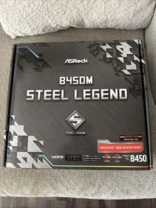 ASRock B450M STEEL LEGEND Micro ATX AM4 DDR4 GAMING Motherboard - Picture 1 of 3
