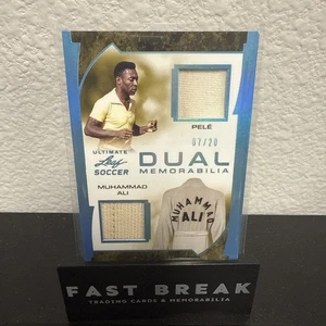 MUHAMMAD ALI & PELE 2022 LEAF IN THE GAME USED DUAL PATCH RELIC 7/20 - Picture 1 of 3