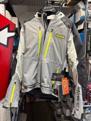 Icon Raiden Jacket 2820-5006 Gray/Hi-Vis 2XL – New with Tags - Image 1 of 3