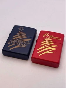 Zippo Feuerzeug 18 1998 Season Greetings Christmas 2er Set Neu unbenutzt - Bild 1 von 12