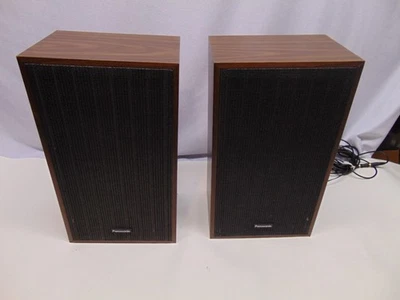 Vintage Panasonic SB-85A Bookshelf Speakers Pair 2-Way Woodgrain Japan 16.5" - Image 1 of 4