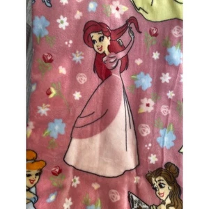 Disney Princess Throw Blanket | Ariel Belle Tiana Cinderella | 50x70 - Picture 1 of 8
