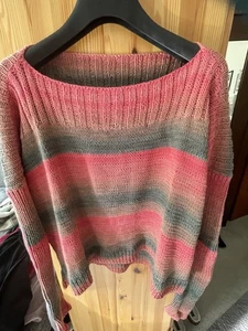 Damen Pullover Gr.38 Handgestrickt Unikat 100% Baumwolle - Bild 1 von 5