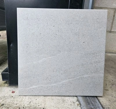 Plain Light-grey Stone Effect 33x33cm Anti-slip Tiles Kitchen, Bathroom, Outdoor - Image 1 of 4