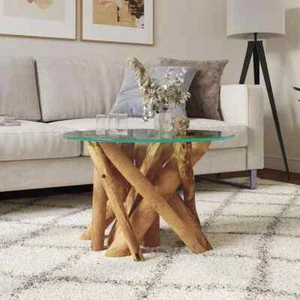 Couchtisch Massivholz Teak Treibholz 60 cm - Bild 1 von 8