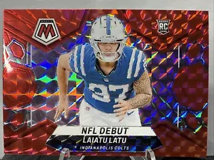 2024 Panini Mosaic - NFL Debut Laiatu Latu Red Mosaic #290 colts rc - Picture 1 of 2