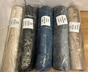 Neu Sehr Lange Premium Läufer Metallic Marmor Design Flur Teppich Antirutschmatte - Bild 1 von 12