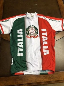 World Cycling Jerseys Italia vintage Men’s M Italian Flag Back Chest 42” Leng 26 - Picture 1 of 10