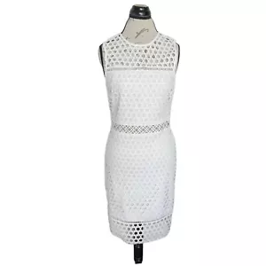 Mademoiselle Dress Sz Large Crochet White Bridal Shower Wedding Bachelorette - Picture 1 of 12