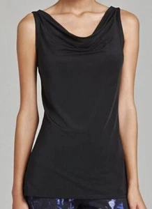 LYSSE Active Cowl Neck w/ Inner Lt Control Black Sleeveless Tank Top Womens M L - Picture 1 of 6