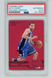 SETH CURRY AUTO #/150 PMG Gemme di Metallo Prezioso PSA DNA 2013-14 Metal Universe RC - Foto 1 di 2