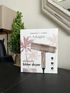 NIB ADAGIO Airforce Blow Dryer Rose Gold w/ Styling Nozzle Attachment / $200+ - Picture 1 of 4