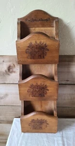 Retro Wooden Wall Mount Key and Letter Holder - Picture 1 of 8