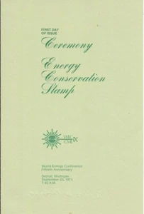 #1547 First Day Ceremony Program 10c Energy Conservation Stamp w/2 FDC & 6 Auto - Picture 1 of 3