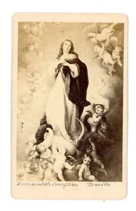 Murillo religious painting antique CDV Carte De Visite photograph card #38 - Picture 1 of 4