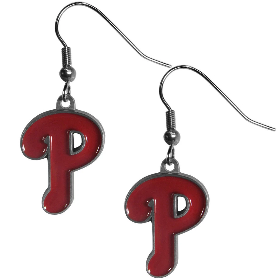 Philadelphia Phillies Dangle Earrings (Zinc) MLB Licensed Baseball Jewelry - Image 1 of 3