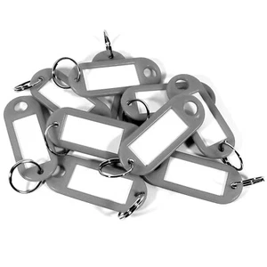 20Pcs Plastic Luggage Key Tags ID Tags Key Rings Key Tag Key Chains Key Fob - Picture 1 of 6