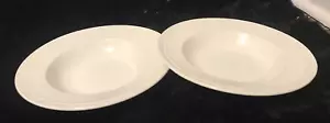 TWO 9-3/8" Rim Soup Bowls Mikasa Italian Countryside IVORY DD900 -- NICE!! - Picture 1 of 6