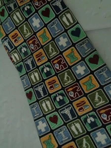 Men's Anatomical Chart - Neck Tie - Medical Doctor - Scientist - Microscope - Picture 1 of 2