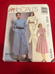 McCall's 5102, Size10-14, Misses, Dress, Jumpsuit, Tie, Belt, New Uncut - Picture 1 of 2