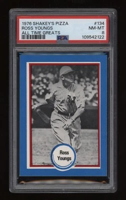 1976 年 Ross Youngs PSA 8 Shakey's Pizza 棒球 All Time Greats #134 Low POP3 — 第 1/2 张图片