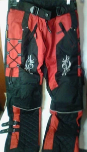 Vulcan motorcycle riding pants womens size 4 black / red - Foto 1 di 10