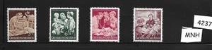 MNH Alemania Juego de sellos Sc B253-B256 1944 Madre e hijos Invierno Relieve Segunda Guerra Mundial - Imagen 1 de 1