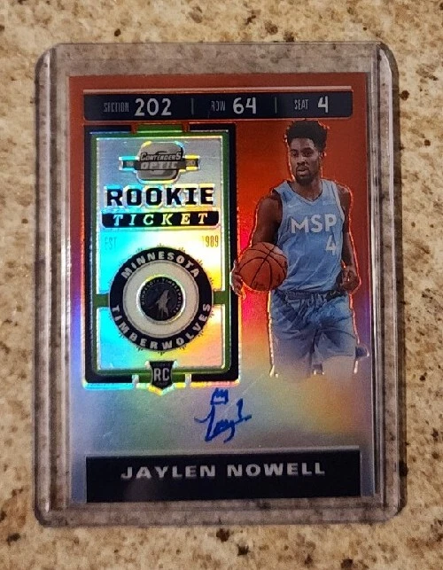 /149 Sp 2019-20 Panini Contenders Optic Rookie Auto Red Holo Jaylen Nowell RC  - Image 1 of 3