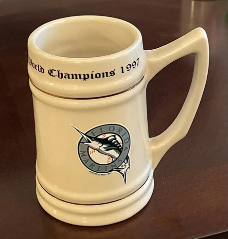 COLLECTORS- FLORIDA MARLINS - Beer Stein 1997 World Series Champions Vintage Mug Cover