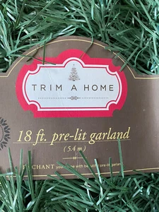 2 NEW ~ Pre Lit Christmas Garland Door Wreath Xmas Fireplace Home Decor ~ 18 ft. - Picture 1 of 3