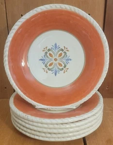 Artimino SIENNA TERRACOTTA Accent Salad plate set of 6, 9 1/4" Ironstone New NWT - Picture 1 of 13