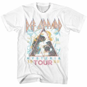 Def Leppard Hysteria 88' White Adult T-Shirt - Picture 1 of 2