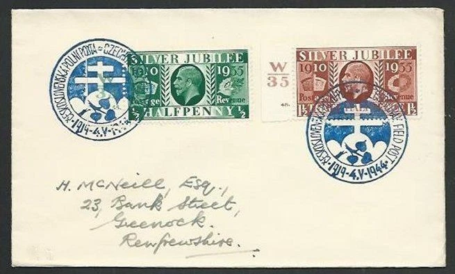 GB 1944 Czechoslovakia Field PO in GB cover, commem cancel.................61256 - Image 1 of 1