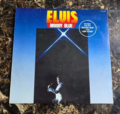 Elvis Presley Moody Blue 1977 canadian LP w/inner sleeve black vinyl Canada Rare - Image 1 of 2